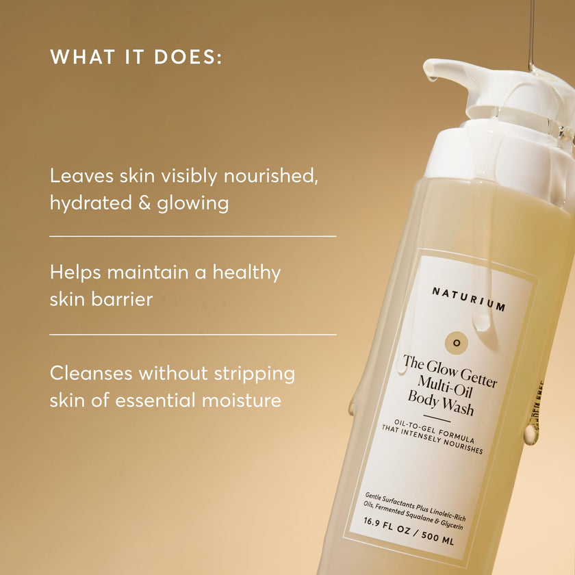 The Glow Getter Multi-Oil Hydrating Body Wash | Gentle Cleanser | 16.9 FL OZ / 500 ml 🍁 All In One Marketplace Canada