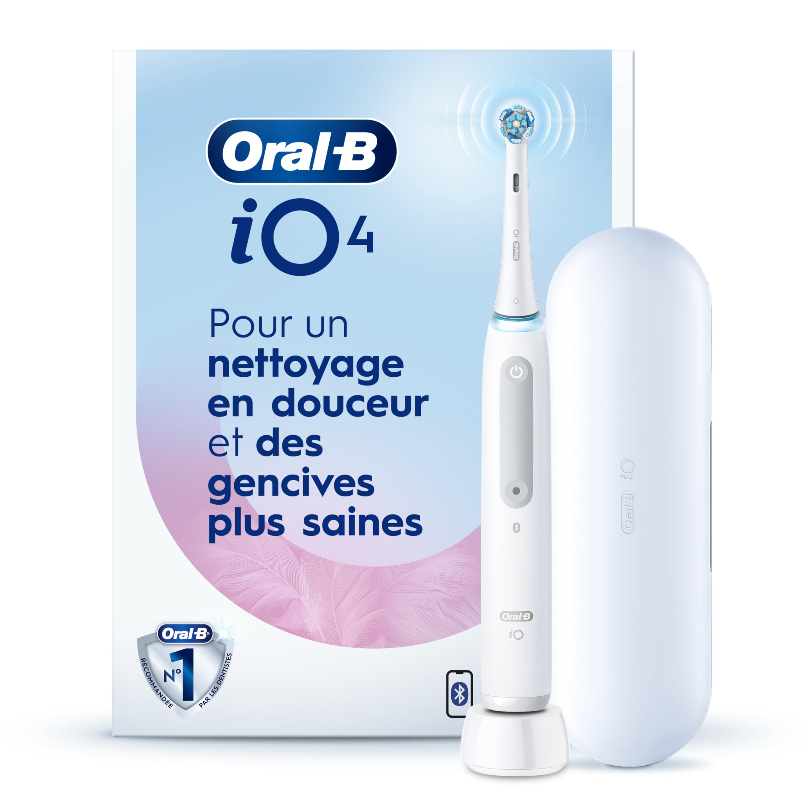 Oral-B iO4 Electric Toothbrush, for a Gentle Clean and Healthier Gums, White, Rechargeable Electric Toothbrushes, iO Series 4 with 1 Power Toothbrush, 1 Brush Head, and 1 Travel Case 🍁 All In One Marketplace Canada