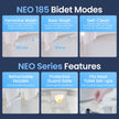 LUXE Bidet NEO 185 - Dual Nozzle, Self-Cleaning, Non-Electric Bidet Attachment for Toilet Seat, Adjustable Water Pressure, Rear & Feminine Wash (Blue) 🍁 All In One Marketplace Canada