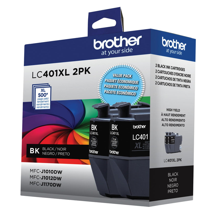 Brother Genuine LC401XL 2PK High Yield 2-Pack Black Ink Cartridges 🍁 All In One Marketplace Canada