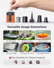 ETENWOLF AIR 3 Air Pump for Inflatables with 2600 mAh Battery & Camping Light, Ultra-Fast and Mini Electric Air Pump, Inflate Deflate for Air Mattress, Pool Floats, Vacuum Storage Bags, Vivid Orange 🍁 All In One Marketplace Canada