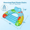 SEETOHOME 3 Pack Pool Floaties for Adults, Inflatable Pool Float Chair Adult Size with Backrest & Cup Holder Floating Pool Chair Floaties for Adults Beaches, Lakes, Rivers, Parties Water Fun 🍁 All In One Marketplace Canada