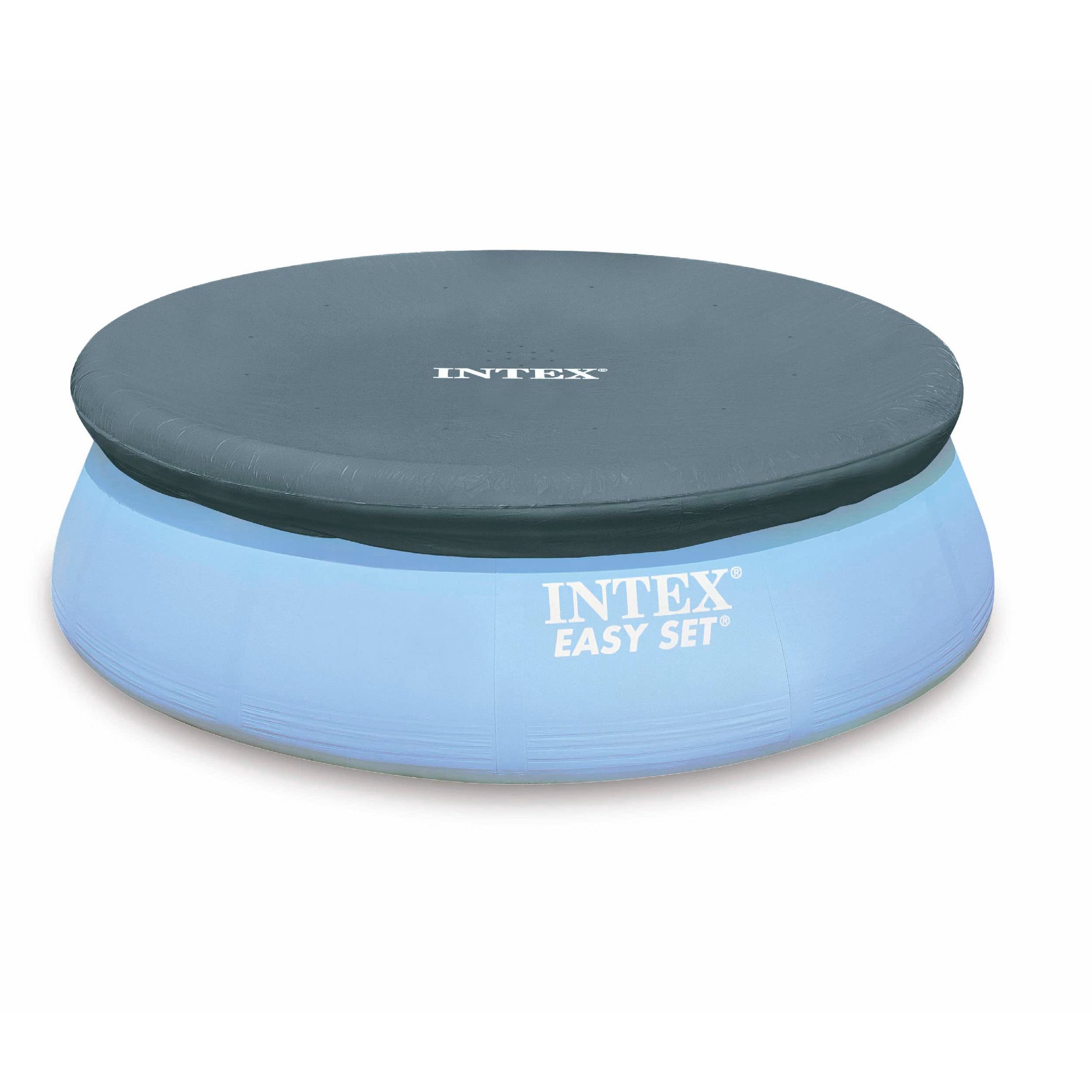 Intex Easy Set Pool Cover - 8 FT for Easy Set Inflatable Pools - 28020E Pool Cover - Includes Rope Tie, Drain Holes, Snug Fit to Protect Water from Bugs, Scum, and Evaporation 🍁 All In One Marketplace Canada
