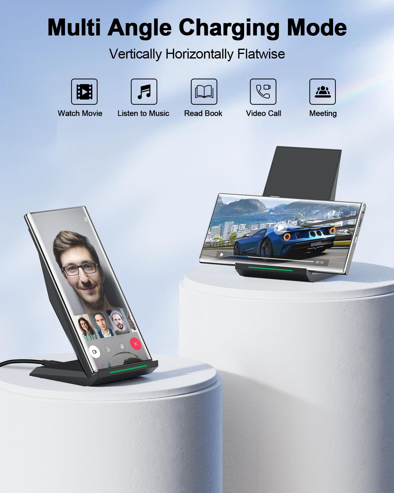 NANAMI Wireless Charger,15W Max Fast Wireless Charging Stand for iPhone 17 16 15 14 13 12 11 Pro Max XS 8,Phone Charger Station for Samsung Galaxy S26 S25 S24 S23 S22 Ultra S21 S20 S10,Pixel 9 8 7 6 5 🍁 All In One Marketplace Canada