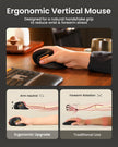 ProtoArc Ergonomic Vertical Mouse, EM11 NL Bluetooth Mouse Wireless Rechargeable Mice with 3 Devices (Bluetooth or USB), Vertical Wireless Mouse for Computer, iPad, Mac, Windows (Black) 🍁 All In One Marketplace Canada