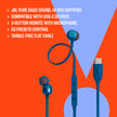 JBL Tune 310C - USB-C Wired Hi-Res in-Ear Headphones, Tangle-Free Flat Cable, 3-Button Remote with Microphone (Black) 🍁 All In One Marketplace Canada