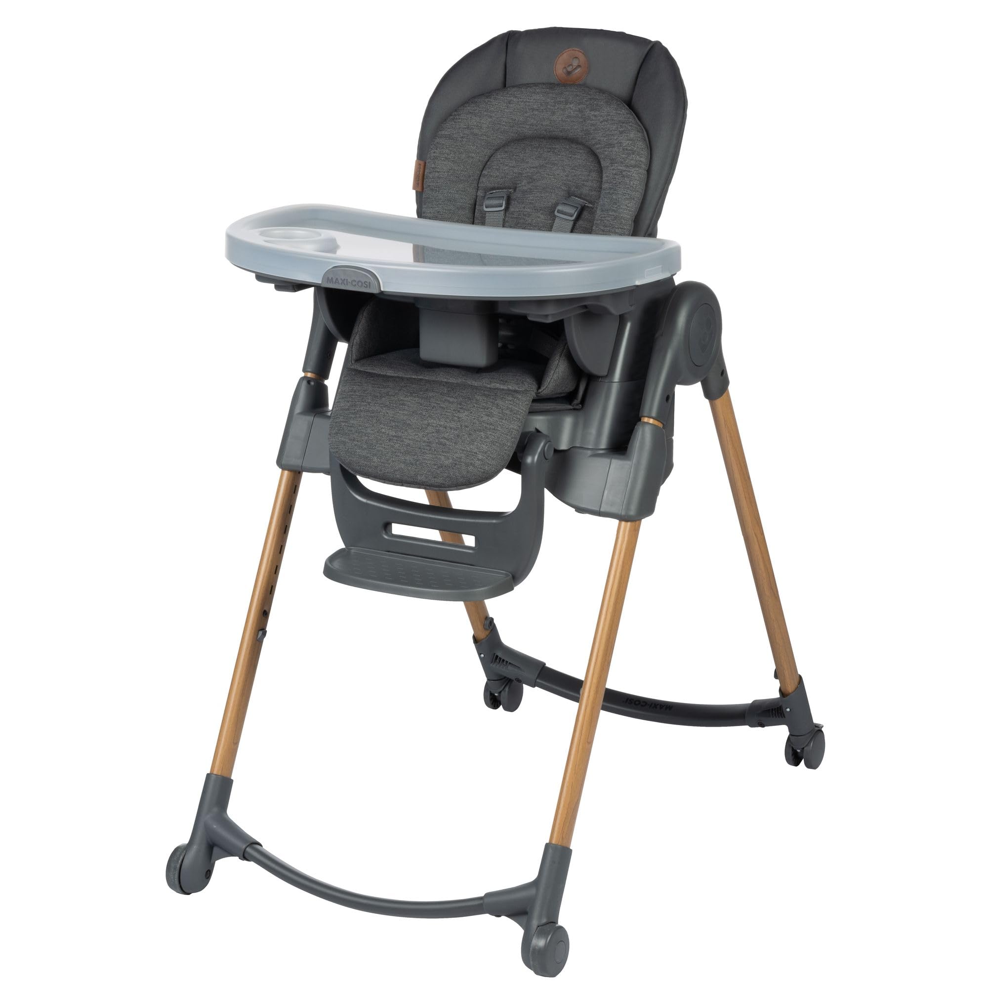Maxi-Cosi Minla 6-in-1 High Chair, convertible, from birth, detachable kitchen booster seat, compact fold, easy to clean, Classic Graphite 🍁 All In One Marketplace Canada