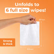 Impossibly Compact Travel Wipes - Skin-Friendly Wet Wipes, Hypoallergenic & Unscented for Adults, Kids & Baby Care - 10 Pack Total 60 Wipes 🍁 All In One Marketplace Canada