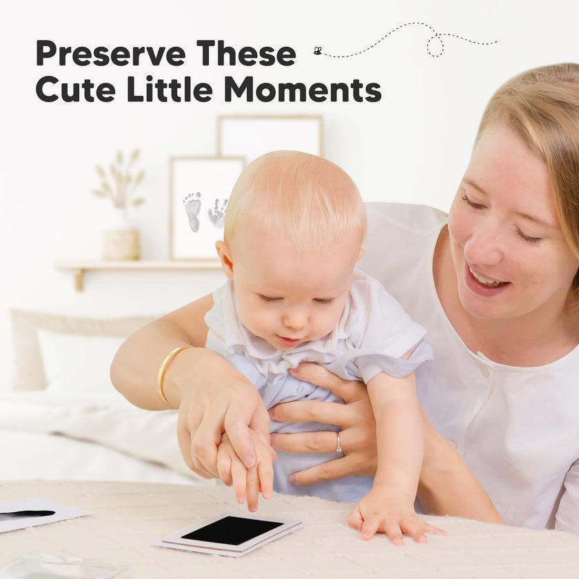 4pk Inkless Baby Hand and Footprint Kit, Mess Free Ink Pads (Jet Black, R) 🍁 All In One Marketplace Canada