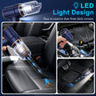 KMM Handheld Car Vacuum Cleaner, 19000Pa Vacuum Cleaner and Air Duster, 120W High Power Hand Held Vacuum with LED Light and Multi-Nozzles for Car, Home, Office, Pet Medium 🍁 All In One Marketplace Canada