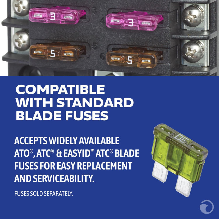 Blue Sea Systems ST Blade Fuse Block - 12 Circuits with Negative Bus & Cover 🍁 All In One Marketplace Canada