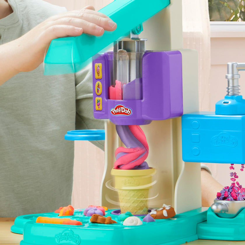 Play-Doh Rainbow Swirl Ice Cream Playset with 7 Pretend Play Kitchen Accessories, Arts and Crafts Toys for 3 Year Old Girls and Boys and Up 🍁 All In One Marketplace Canada