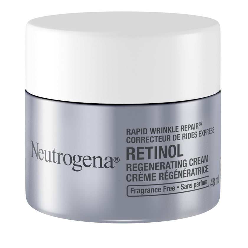 Neutrogena Anti Aging Retinol Face Cream with Hyaluronic Acid, Rapid Wrinkle Repair Regenerating Moisturizer, Fragrance Free, Paraben Free, Oil Free, 48mL 🍁 All In One Marketplace Canada