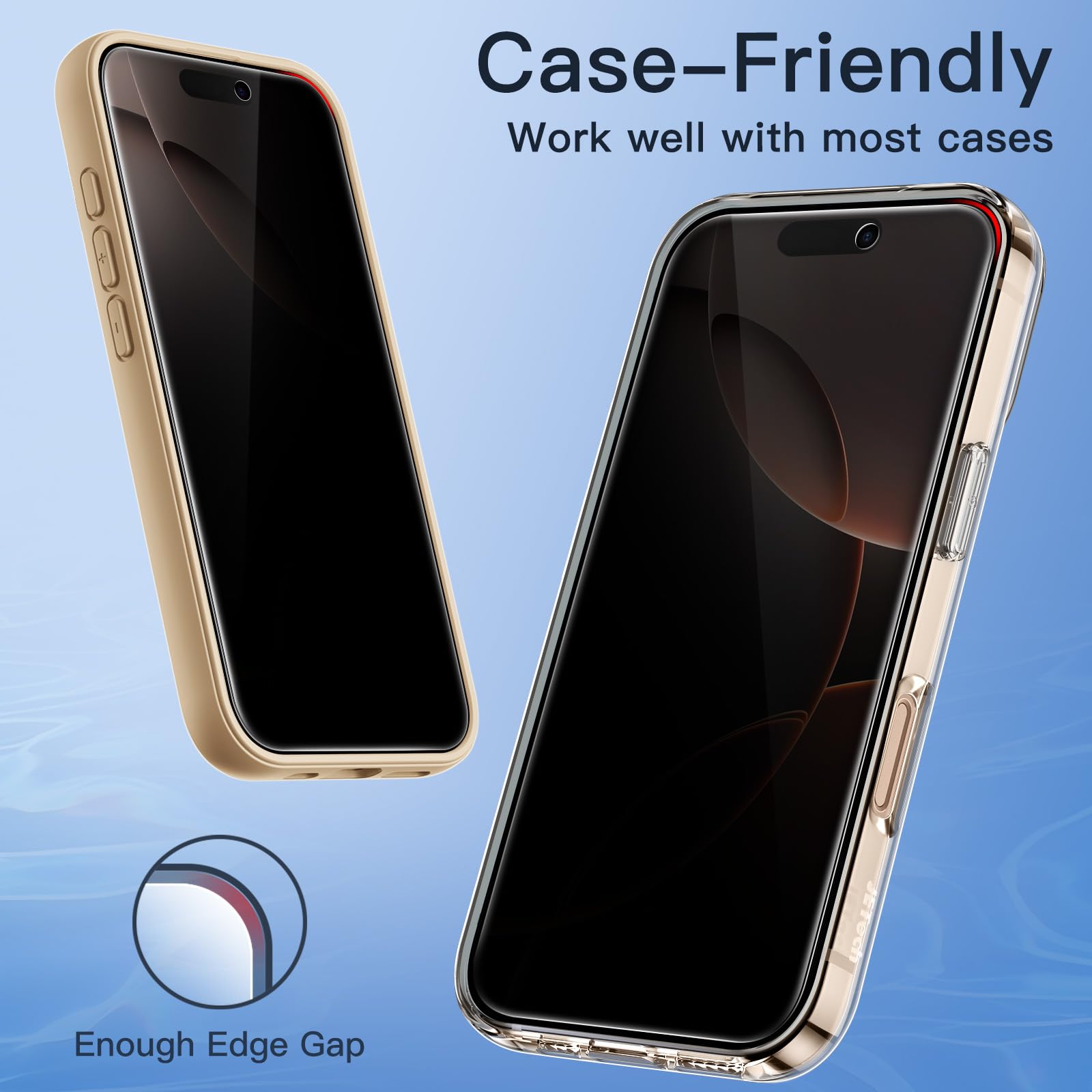 JETech Privacy Screen Protector for iPhone 16 Pro Max 6.9-Inch, Anti-Spy Tempered Glass Film with Easy Installation Tool, 2-Pack 🍁 All In One Marketplace Canada