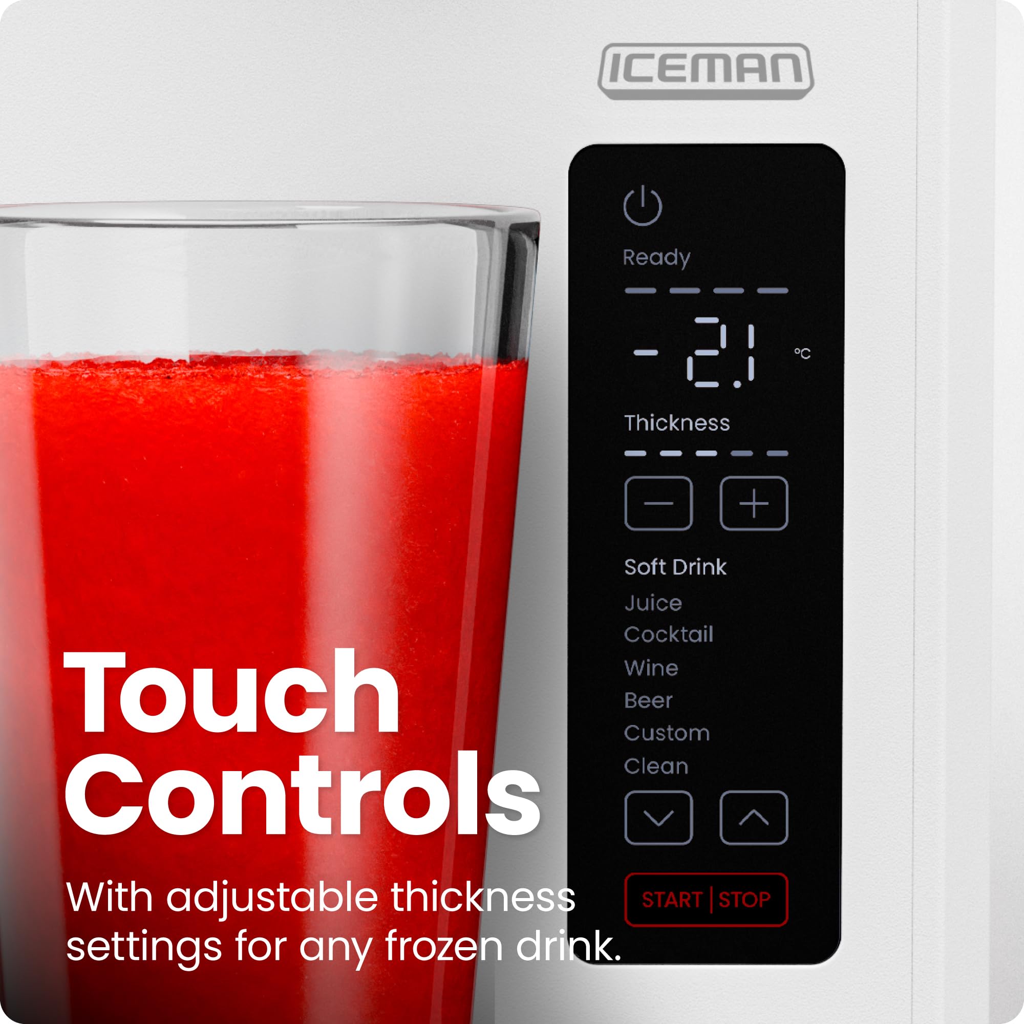 Iceman by Chefman Slush-Ease 68oz Slushie Machine, 48oz Liquid Capacity Frozen Drink Maker & Slushy Machine with 5 Presets and LED Display, Perfect for Frozen Margaritas, Frappes, Smoothies & Shakes 🍁 All In One Marketplace Canada