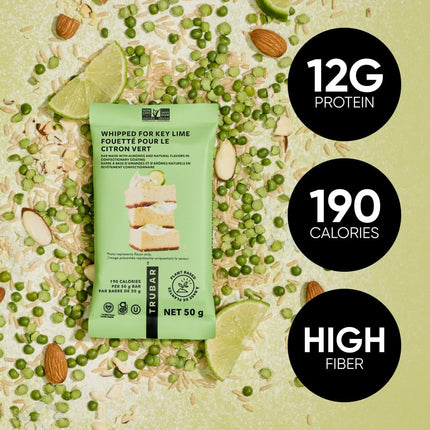 TRUBAR Vegan Protein Bar Variety Pack, Strawberry Shorty Got Cake & Whipped for Key Lime, Gluten Free, Plant Based Protein, Dairy Free, Non GMO, Soy Free, No Sugar Alcohols, 12G Protein, High Fiber, On the Go Snack Bars, 16 CT
