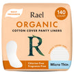 Rael Panty Liners for Women, Organic Cotton Cover - Daily Pantiliners, Light Absorbency, Unscented, Chlorine Free (Micro Thin, 140 Count) 🍁 All In One Marketplace Canada