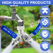 Garden Hose Splitter 2 Way, 304 Stainless Steel Heavy Duty Water Hose Splitter with Long Handle, 3/4
