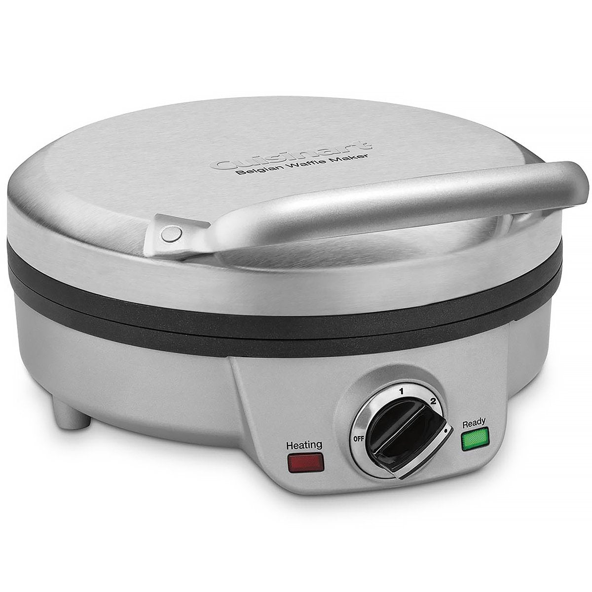 Cuisinart 4-Slice Round Belgian Waffle Maker, Non-Stick Coated Plates, Silver (WAF-200C) 🍁 All In One Marketplace Canada