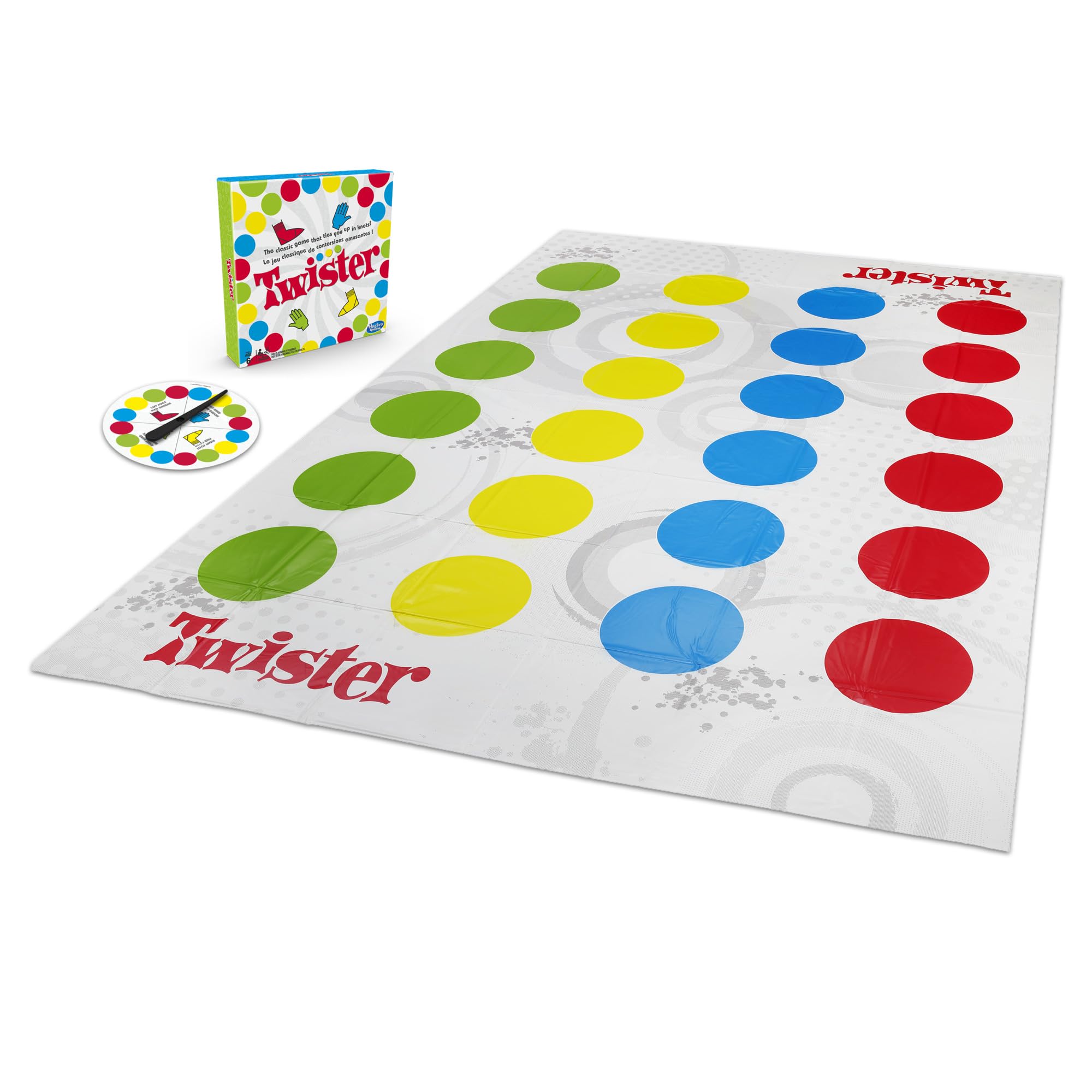 Hasbro Twister Game, Party Game, Classic Board Game for 2 or More Players, Indoor and Outdoor Game for Kids 6 and Up, English and French Bilingual Version 🍁 All In One Marketplace Canada