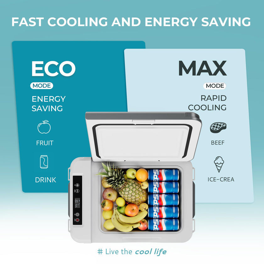 EUHOMY 12 Volt Refrigerator, 11 Quart (10L) Compressor Electric Cooler APP Control, Car Fridge 12/24V DC & 100-240V AC, Car refrigerator -4℉~68℉, Portable Freezer for RV, Camping, Travel 🍁 All In One Marketplace Canada