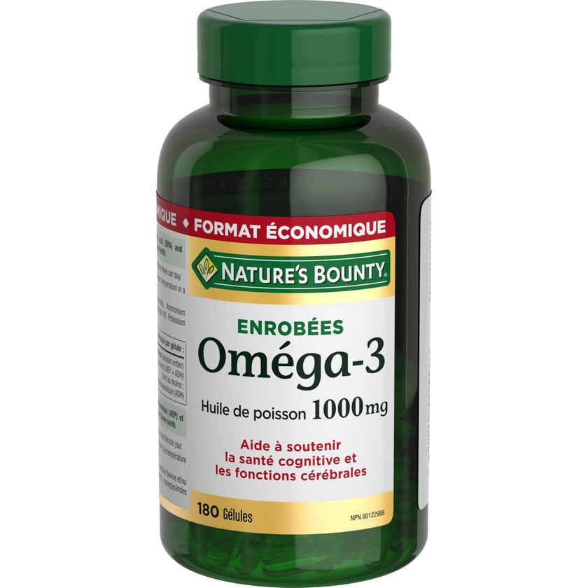 NATURE'S BOUNTY Omega-3 Fish Oil, 1000 mg, Softgels, 262.1 g 🍁 All In One Marketplace Canada