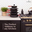 Heavy Duty Pan Organizer, 5 Tier Rack - Holds up to 50 LB - For Cast Iron Skillets, Griddles, Pots - Durable Steel Construction - Space Saving Kitchen Storage - No Assembly Required - Black 12.2-Inch 🍁 All In One Marketplace Canada