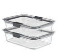 Rubbermaid 2118315 Brilliance Glass Storage 8-Cup Food Containers with Lids, 2-Pack (4 Pieces Total), BPA Free and Leak Proof, Large, Clear 🍁 All In One Marketplace Canada