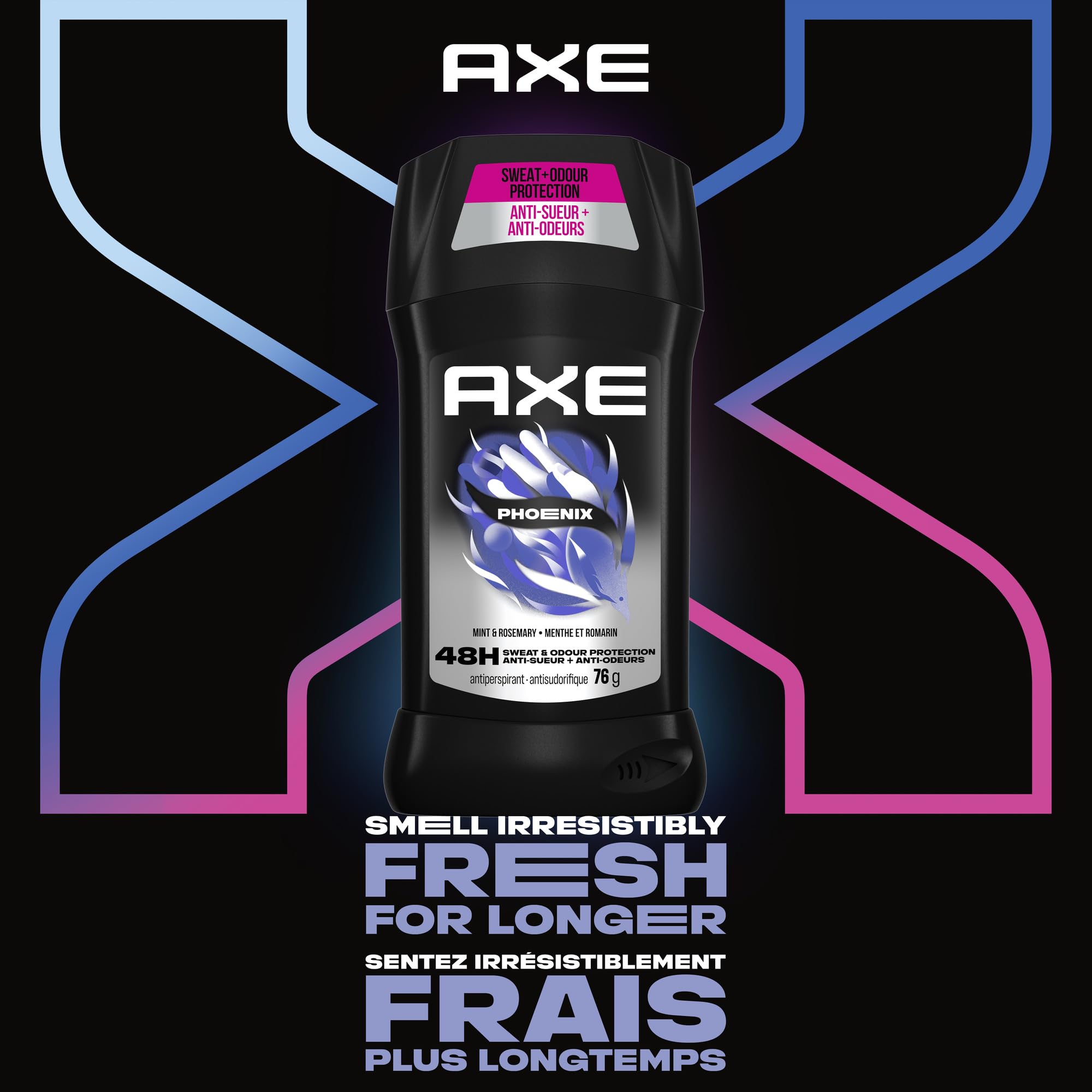 AXE Phoenix Antiperspirant Stick for 48-Hour Sweat and Odour Protection, Crushed Mint & Rosemary, 76g (Pack of 4) 🍁 All In One Marketplace Canada