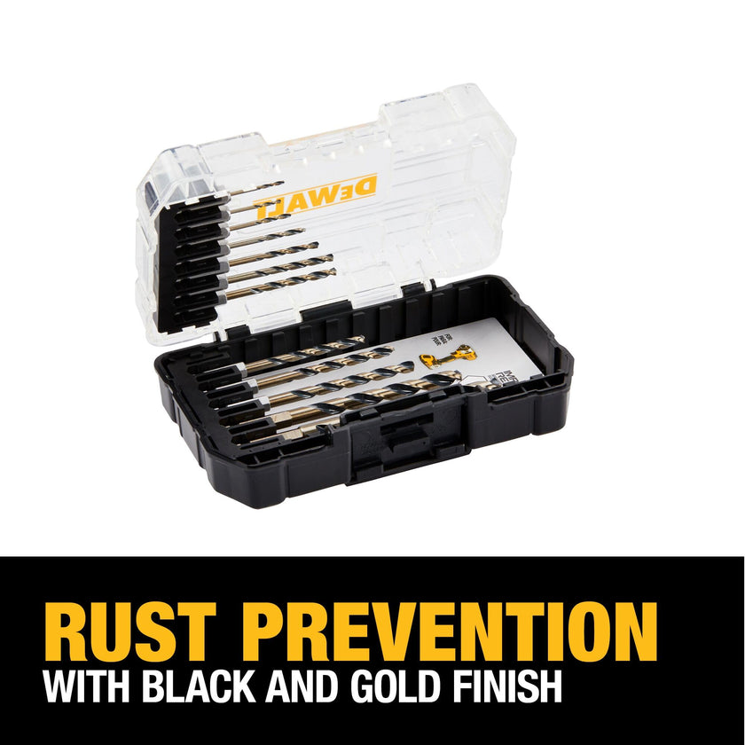 DEWALT 12 Pc Black and Gold Drill Bit Set, Premium Finish Impact Driver Bit Set for Metal, Plastic and Wood (DWAH1182) (DWAH1182) 🍁 All In One Marketplace Canada