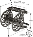Liberty Garden No.708 Wall Mount Steel Decorative Hose Reel, Bronze 🍁 All In One Marketplace Canada