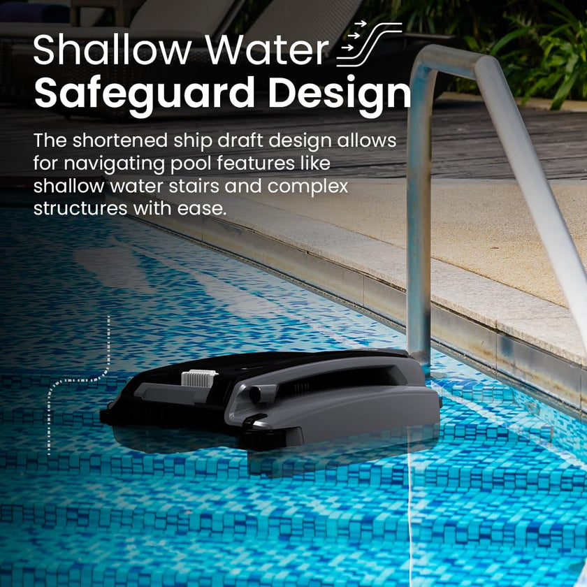 Betta SE Plus - Solar-Powered Robotic Pool Skimmer with 24/7 Continuous Cleaning Power, Dual Charging Options, Twin Salt Chlorine Tolerant Motors, and Shallow Water Safeguard 🍁 All In One Marketplace Canada