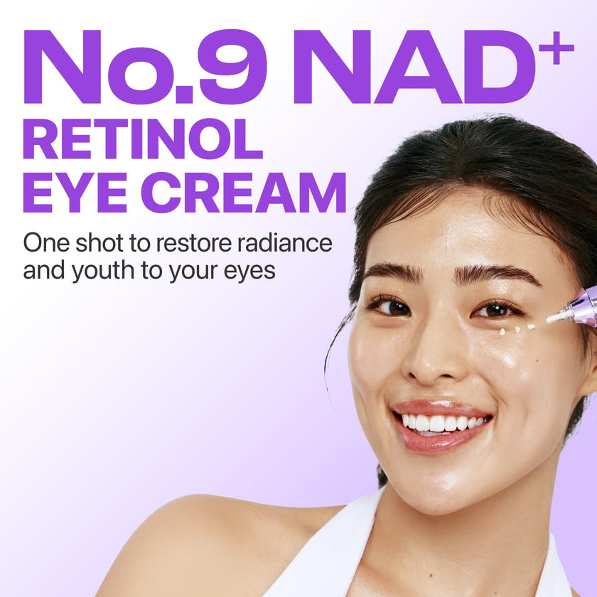 numbuzin No.9 NAD+ Retinol Eye Cream, Depuffing & Firming Eye Serum for Dark Circles, Wrinkles & Fine Lines, Peptides & Niacinamide for Glow & Undereye Radiance, Stocking Stuffers 0.33 fl oz 🍁 All In One Marketplace Canada