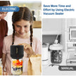 Electric Mason Jar Vacuum Sealer Kit, Portable Vacuum Sealer for Regular and Wide Mason Jars, Food Storage and Fermentation, Deep Black 🍁 All In One Marketplace Canada
