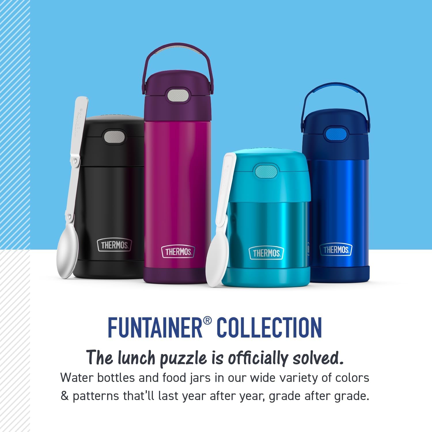 THERMOS FUNTAINER 14 Ounce Stainless Steel Vacuum Insulated Bottle, Sketchbook 🍁 All In One Marketplace Canada