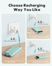 Charmast Portable Charger with Built in Cables, Power Bank with Cords Wires, Slim 10000mAh Travel Battery Pack 6 Outputs 3 Inputs 3A Fast Charging for Samsung Google Pixel LG Moto iPhone iPad 🍁 All In One Marketplace Canada