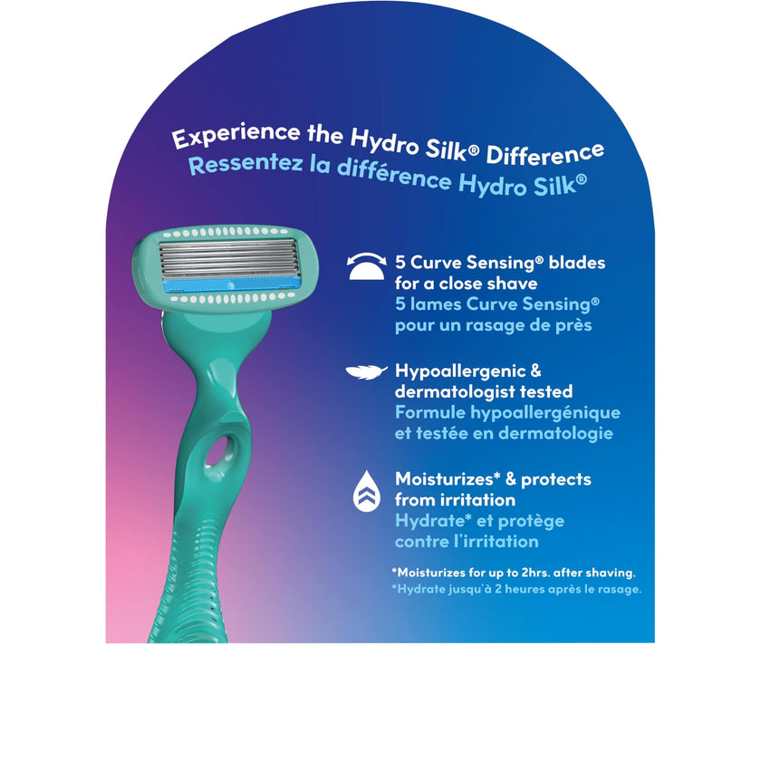 Schick Hydro Silk Sensitive Care Razors for Women | Replacement Refills for any Hydro Silk Handles | 5-Blade Refill for Women with Sensitive Skin| 4 Count Razor Refills 🍁 All In One Marketplace Canada