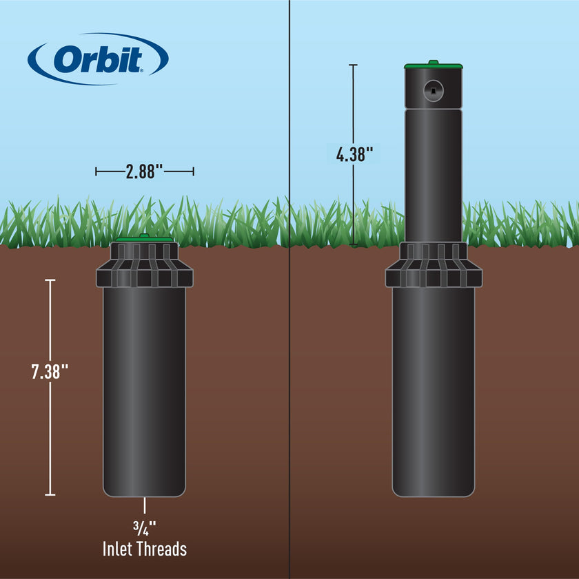 Orbit Watermaster 55461 Voyager 4-Inch Adjustable Pop-Up Gear Drive Sprinkler Head, 2-Pack 🍁 All In One Marketplace Canada