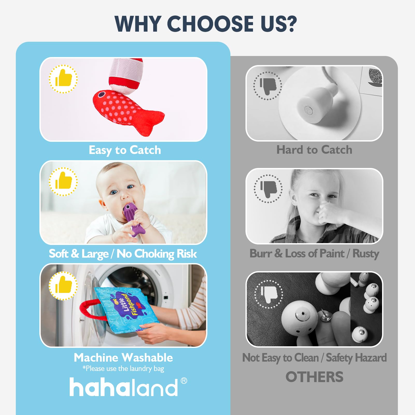 hahaland Montessori Toys for 1 Year Old - Toddler Toys for 1 2 Year Old Boys Girls Toy, Montessori Educational Baby Toy 6-12-18 Months, 10 in 1 Fishing Game with Baby Stacking Cups 🍁 All In One Marketplace Canada