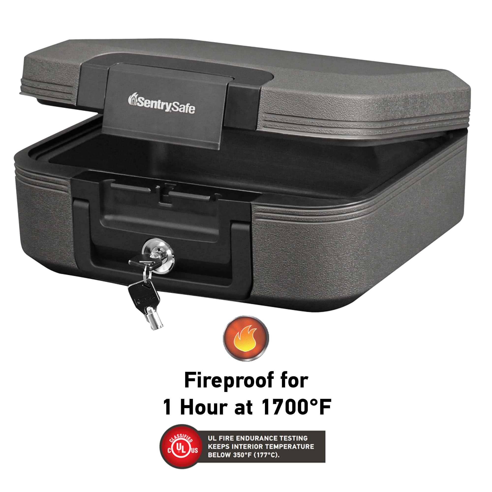 SentrySafe Fireproof and Waterproof Safe Box with Key Lock, Fire and Water Chest Safe for Home, 0.28 Cubic Feet, 6.6 x 15.4 x 14.3 Inches, CFW20201, Dark Grey 🍁 All In One Marketplace Canada
