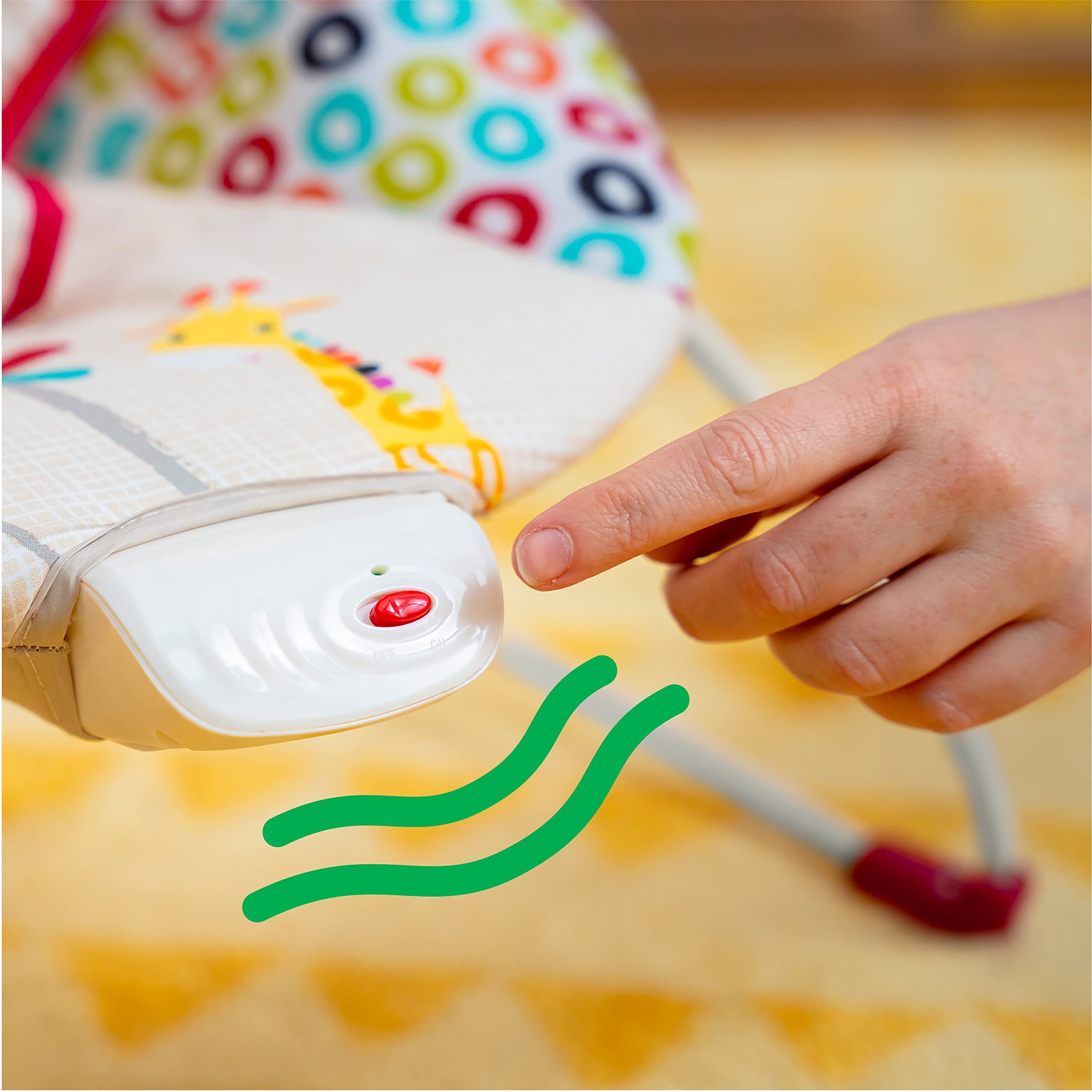 Bright Starts Portable Baby Bouncer Soothing Vibrations Infant Seat with Removable Toy Bar, 0-6 Months 6-20 lbs (Playful Pinwheels) 🍁 All In One Marketplace Canada