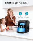 EUHOMY Countertop Ice Maker Machine with Handle, 26lbs in 24Hrs, 9 Ice Cubes Ready in 6 Mins, Auto-Cleaning Portable Ice Maker with Basket and Scoop, for Home/Kitchen/Camping/RV. (Black) 🍁 All In One Marketplace Canada