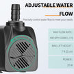 Pawfly 400 GPH Submersible Water Pump 25W 7ft. High Lift Quiet Pump with 6ft Power Cord for Fountain Aquarium Fish Tank 🍁 All In One Marketplace Canada
