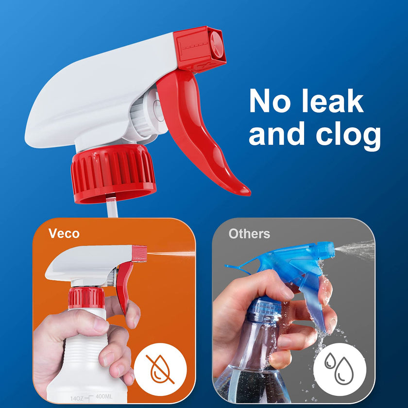Veco Spray Bottle (5 Pack,16 Oz) with Measurements and Adjustable Nozzle(Mist & Stream Mode), HDPE Plastic Spray Bottles for Cleaning Solution,No Leak and Clog 🍁 All In One Marketplace Canada