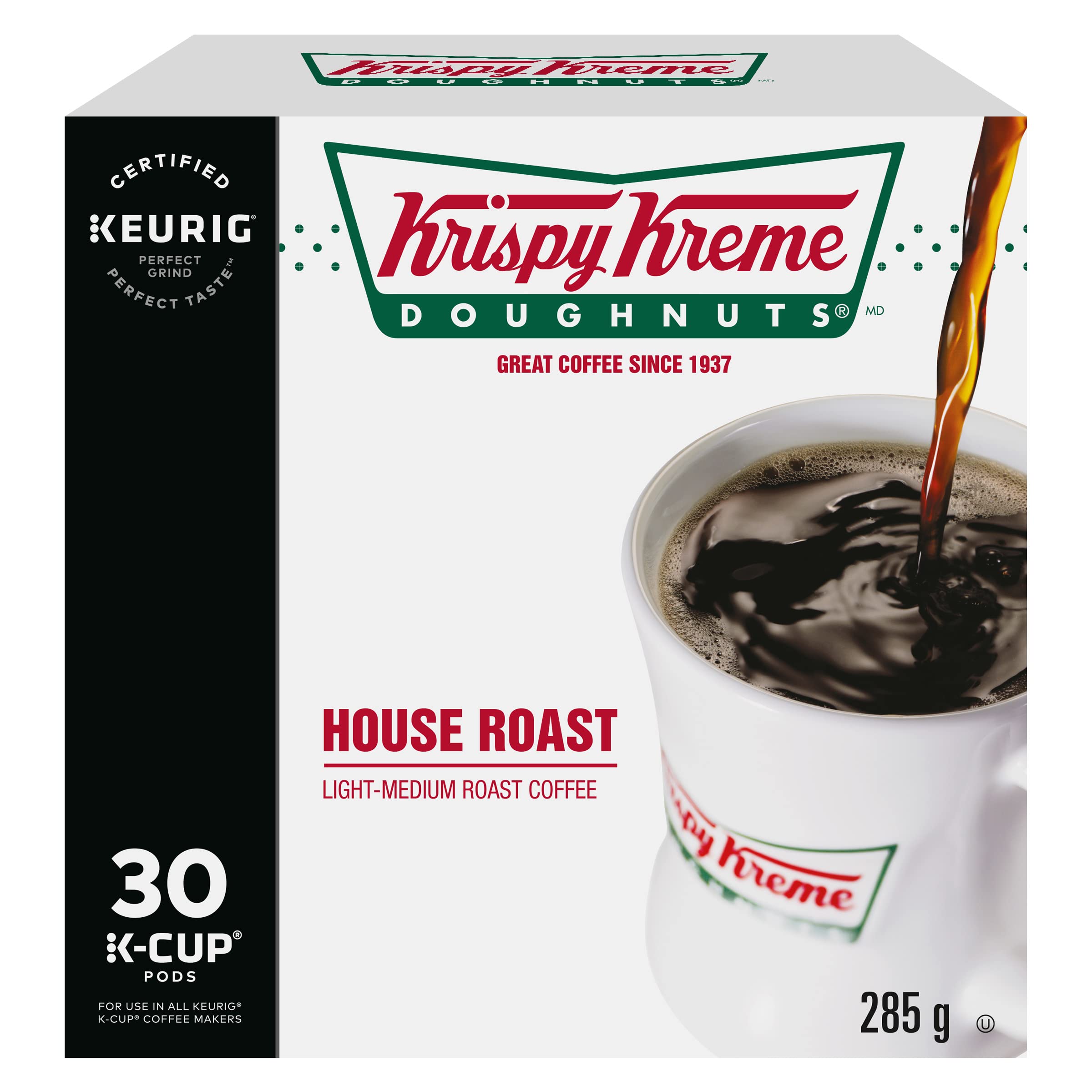 Krispy Kreme Doughnuts Smooth House Roast Single Serve Keurig Certified K-Cup pods for Keurig brewers, 30 Count (Pack of 1) 🍁 All In One Marketplace Canada