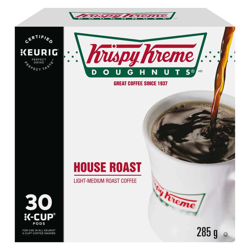 Krispy Kreme Doughnuts Smooth House Roast Single Serve Keurig Certified K-Cup pods for Keurig brewers, 30 Count (Pack of 1) 🍁 All In One Marketplace Canada