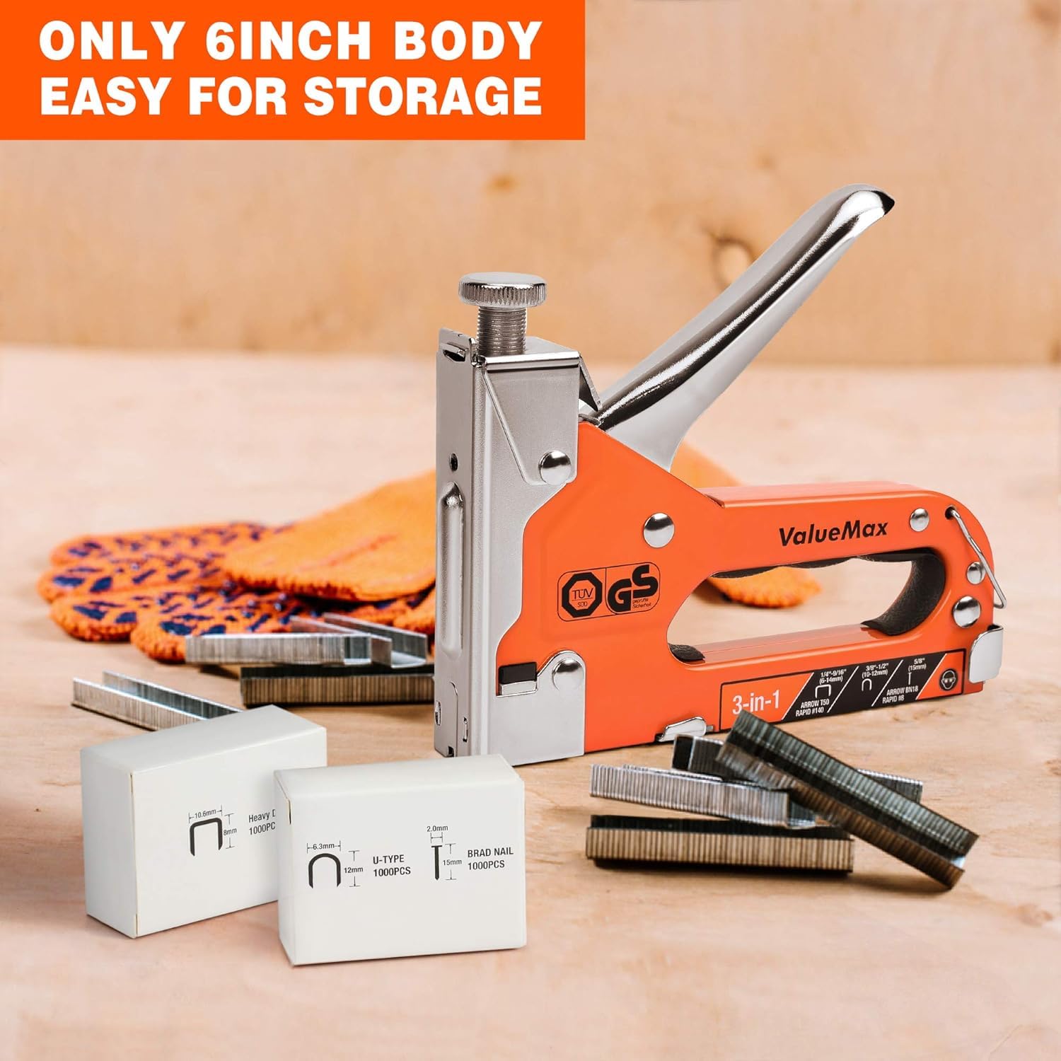 ValueMax Staple Gun Kit, 3-in-1 Stapler with 3000 Staples for Furniture, Wood, Cable, DIY, Craft, Canvas 🍁 All In One Marketplace Canada