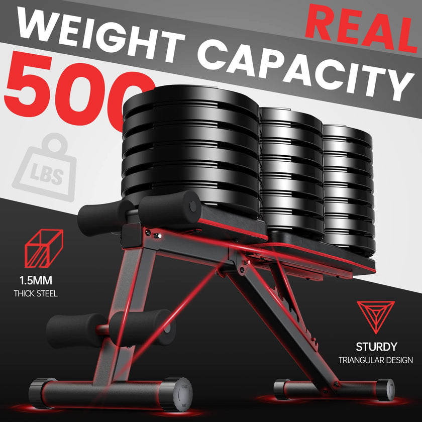 PASYOU Adjustable Weight Bench Full Body Workout Multi-Purpose Foldable Incline Decline Exercise Workout Bench for Home Gym 🍁 All In One Marketplace Canada
