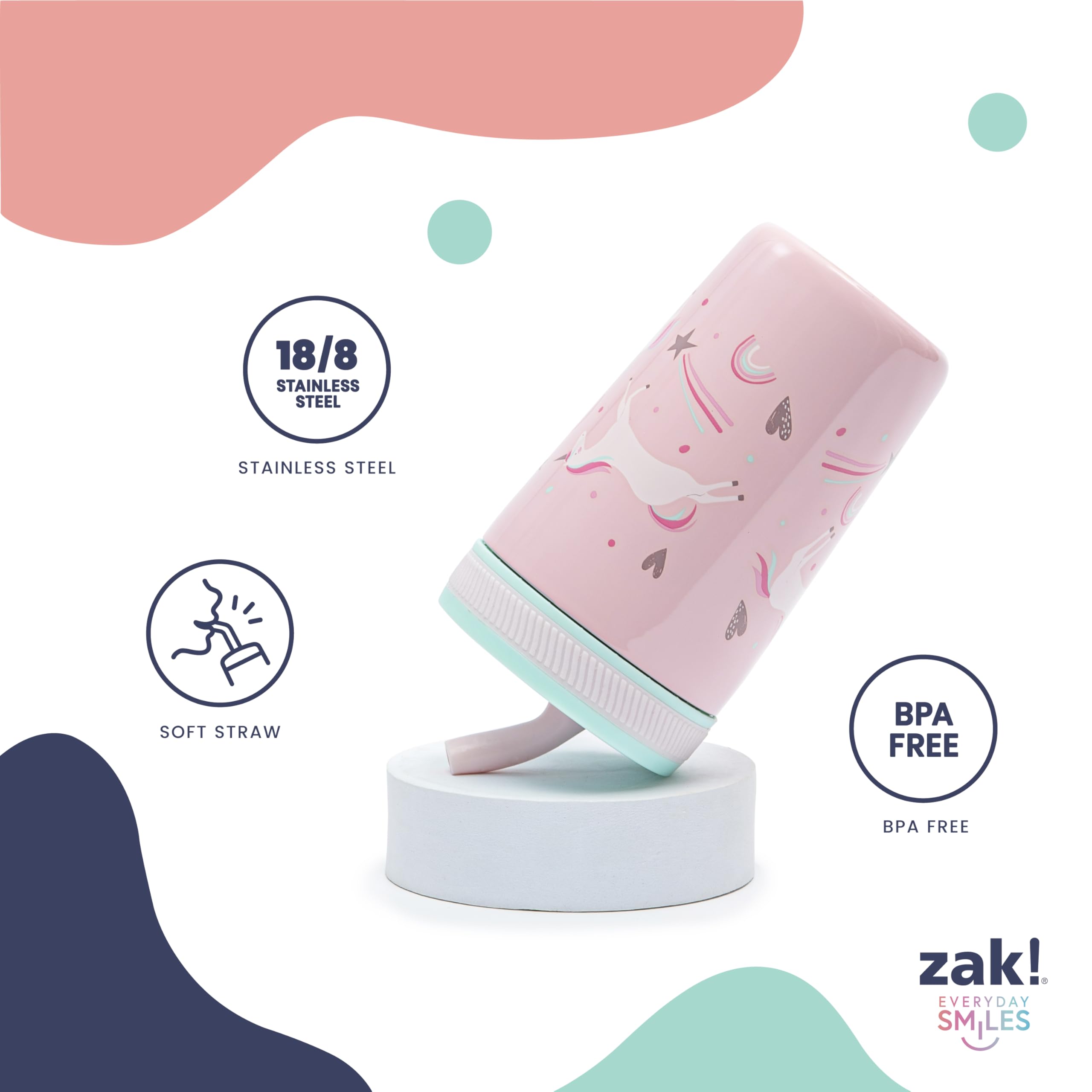 Zak Designs Bluey Kelso 12oz Stainless Steel Leak-Proof Toddler Straw Cup 🍁 All In One Marketplace Canada
