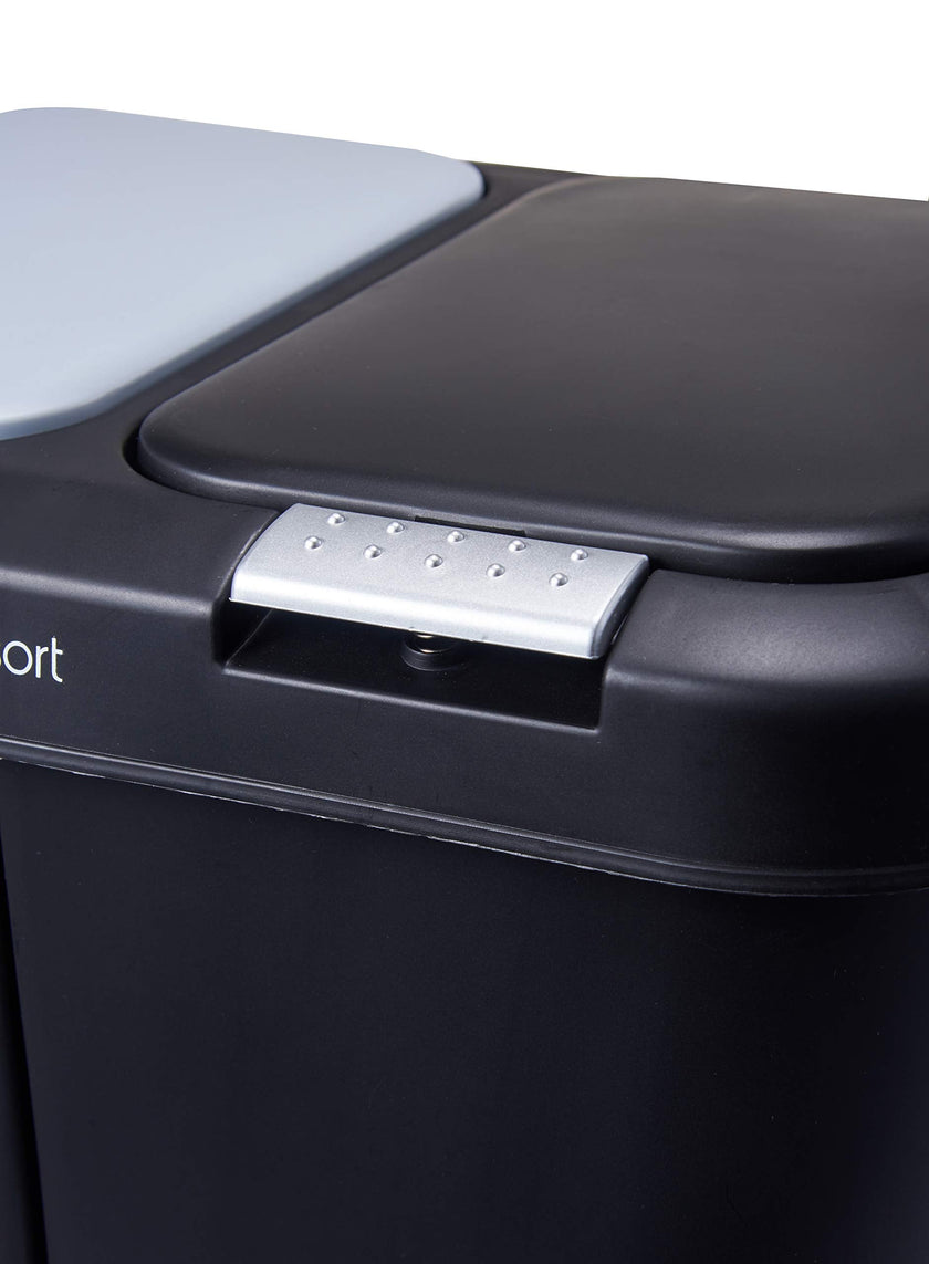 Step N’ Sort 40L Dual Compartment Recycling Bin – Slim Kitchen Waste & Recycling System (2 × 20L) 🍁 All In One Marketplace Canada